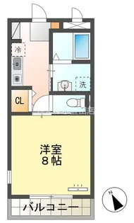 ヒルクレスト【1階】の間取り
