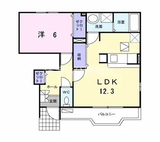 メゾン瑞穂Ⅰ【1階】の間取り