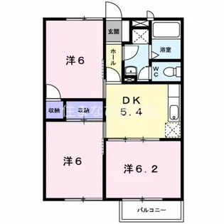 プリースト寿田【204号室】の間取り