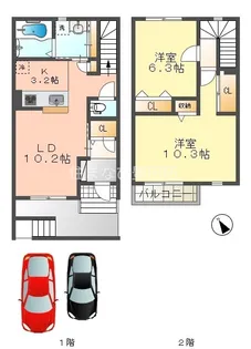 CORAL TOYOTA SAKAE【W号室】の間取り
