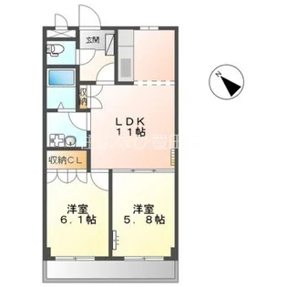 プロニティハウス薫【203号室】の間取り