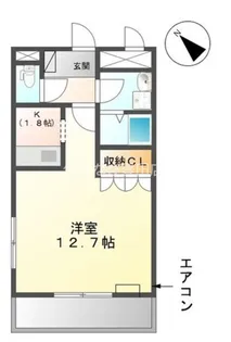 エバーハイツA【205号室】の間取り
