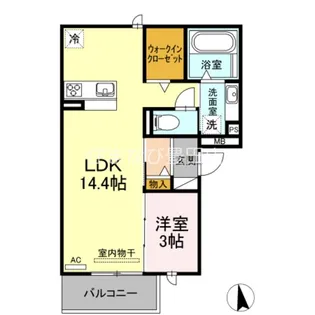 フルール B棟【2階】の間取り