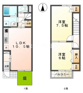 クレール春木【1階】の間取り