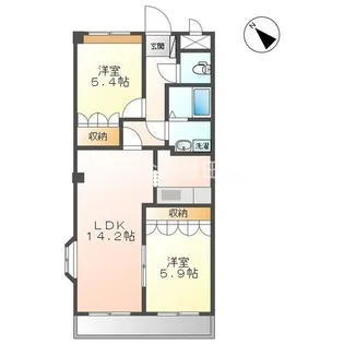 聖心町の館【306号室】の間取り