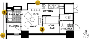Y's GARDEN【508号室】の間取り