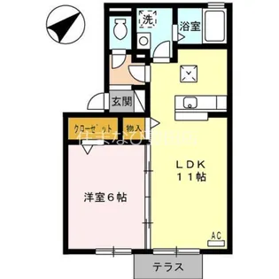 セジュール東郷【1階】の間取り