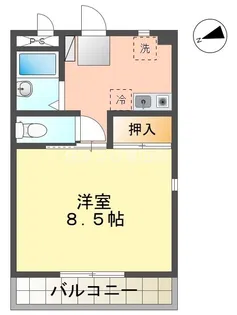 エスポワール梅村【203号室】の間取り
