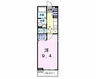 イーストリバー広川【2階】の間取り