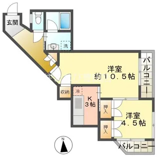 グランドール拳母【3階】の間取り