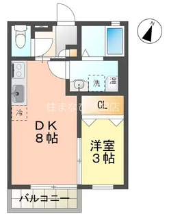 アインス三好丘 B【102号室】の間取り