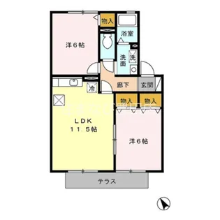 セジュールMIU【1階】の間取り