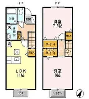 ボヌールY.K【106号室】の間取り