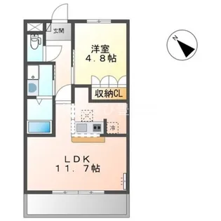 スカイパレス【1階】の間取り