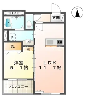 ハートフルマンション上野【3階】の間取り