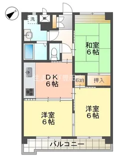 ゼフィール大清水【203号室】の間取り