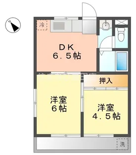久保田コーポ【1D号室】の間取り