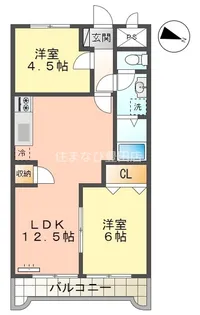 小坂プリンシア【4階】の間取り