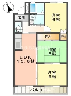 エステート前山【1C号室】の間取り
