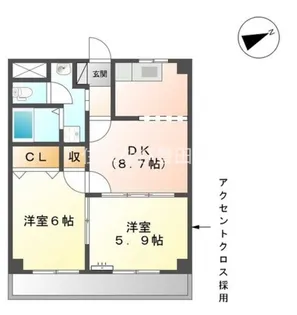 サンシャインバレー【1階】の間取り