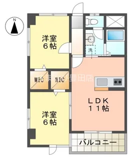 サンシャイン八城【3階】の間取り