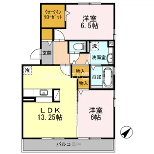 サンフレンズ B【1階】の間取り