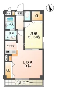 コンフォート平戸Ⅱ【102号室】の間取り