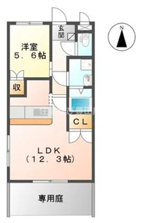 シャルマ・ルム豊田A【105号室】の間取り