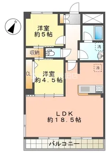 ブルーム山之手【4階】の間取り