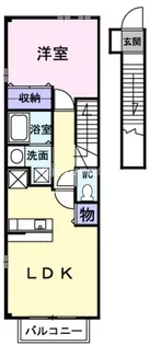 フリーデWAGO【2階】の間取り