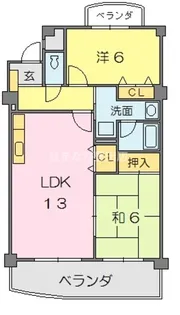 シャトー永明【1階】の間取り