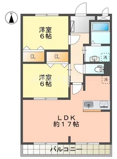 萩野マンション B棟【102号室】の間取り