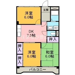 グリーンヒルNo.1【402号室】の間取り