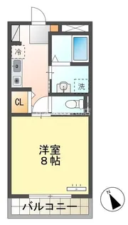 ヒルクレスト【102号室】の間取り