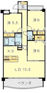 シャルム【3階】の間取り