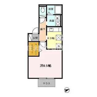 サンパティーク【1階】の間取り