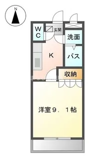 ルミエール大坪【2階】の間取り