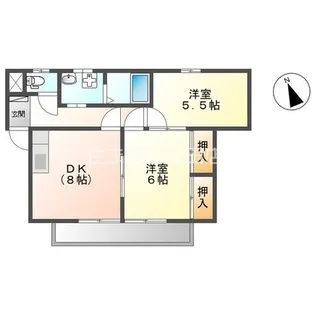エクセレンス矢頭【102号室】の間取り