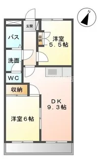 メルロウズプレイスB棟【203号室】の間取り