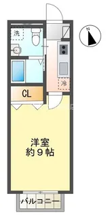 ハイツこもれび【A号室】の間取り