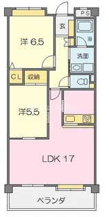 シンシア東山台【1階】の間取り
