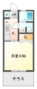 コーポ小原(Ⅲ)【1階】の間取り