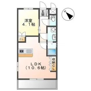 ロイヤルメゾン キンモクセイ【205号室】の間取り