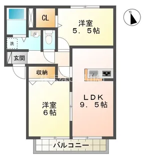 メゾン越戸 C【201号室】の間取り