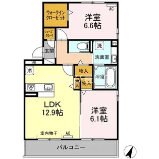 サラナ土橋【201号室】の間取り