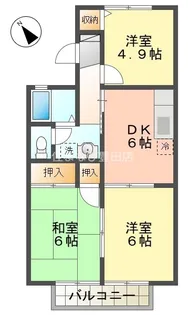 セジュール山之手【2階】の間取り