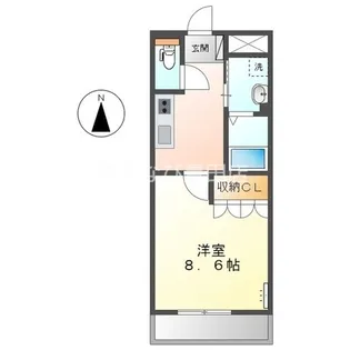 プランドール桜【303号室】の間取り