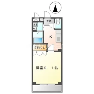 アシューレ【201号室】の間取り