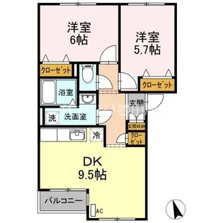 スプリングベル【1階】の間取り