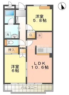 ナセール浄水【302号室】の間取り